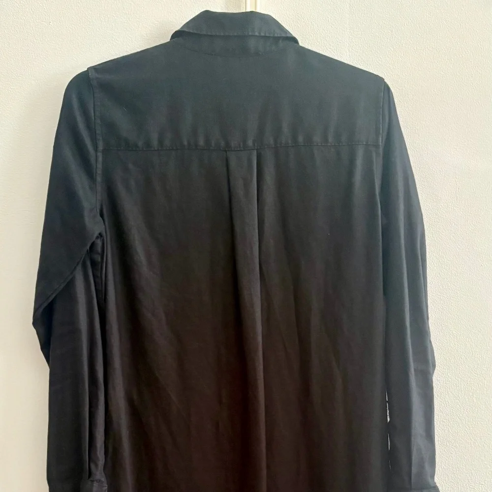 Everlane Black 100% Linen Button Shirt Dress XXS - Picture 5 of 15